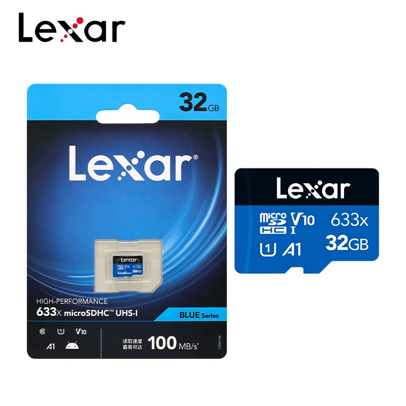 Lexar 633X Speicherkarte microSDHC 32 GB Micro SD-Karte microSDXC 64 GB 128 GB 256 GB 512 GB Lesegeschwindigkeit bis zu 100 MB/s A1 U3 V30 TF-Karten Image