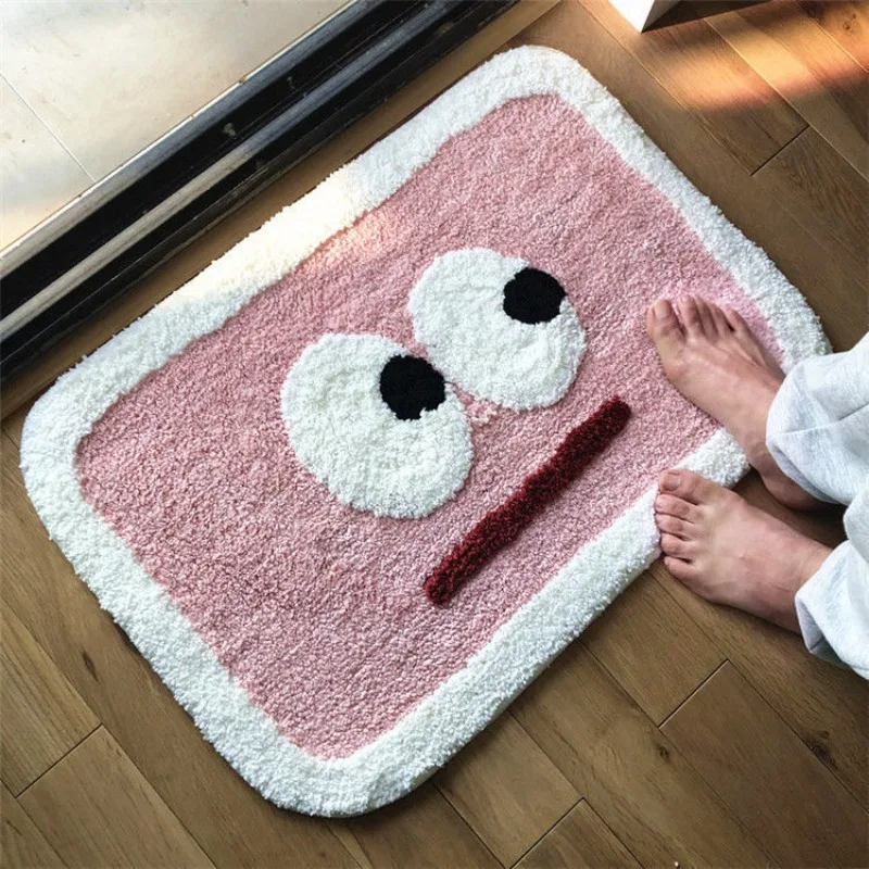 Imitation Kaschmir Badezimmer saugfähige rutschfeste Bodenmatte Fußmatte Teppich Schlafzimmer Tür Eingang Fußmatte Image