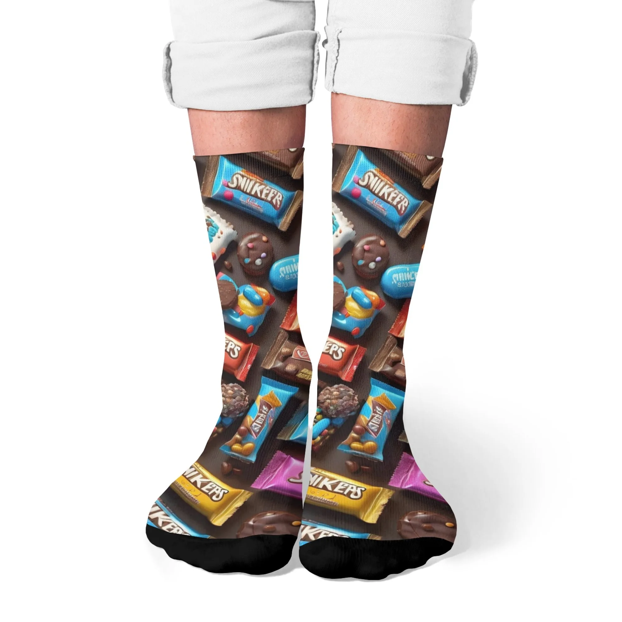 Space Planet Print Herrensocken Neuheit Harajuku Retro Street Hip-Hop Socken Bequeme atmungsaktive rutschfeste Socken Partygeschenk Image