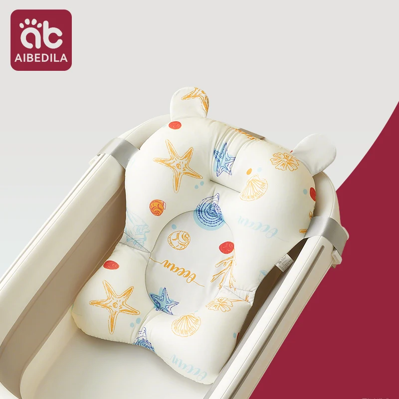 Tragbare Baby Badewanne Pad Einstellbare Badewanne Dusche Kissen Neugeborenen Unterstützung Sitz Matte Faltbare Baby Bad Sitz Schwimmende Wasser Pad Image