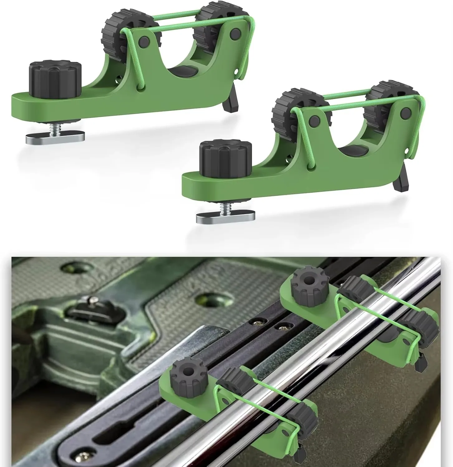 2 Stück Kajak-Paddelhalter, Schienenmontage, Ruderhalter, Zubehör für Standard-Paddel und Kajak-Angeln Image