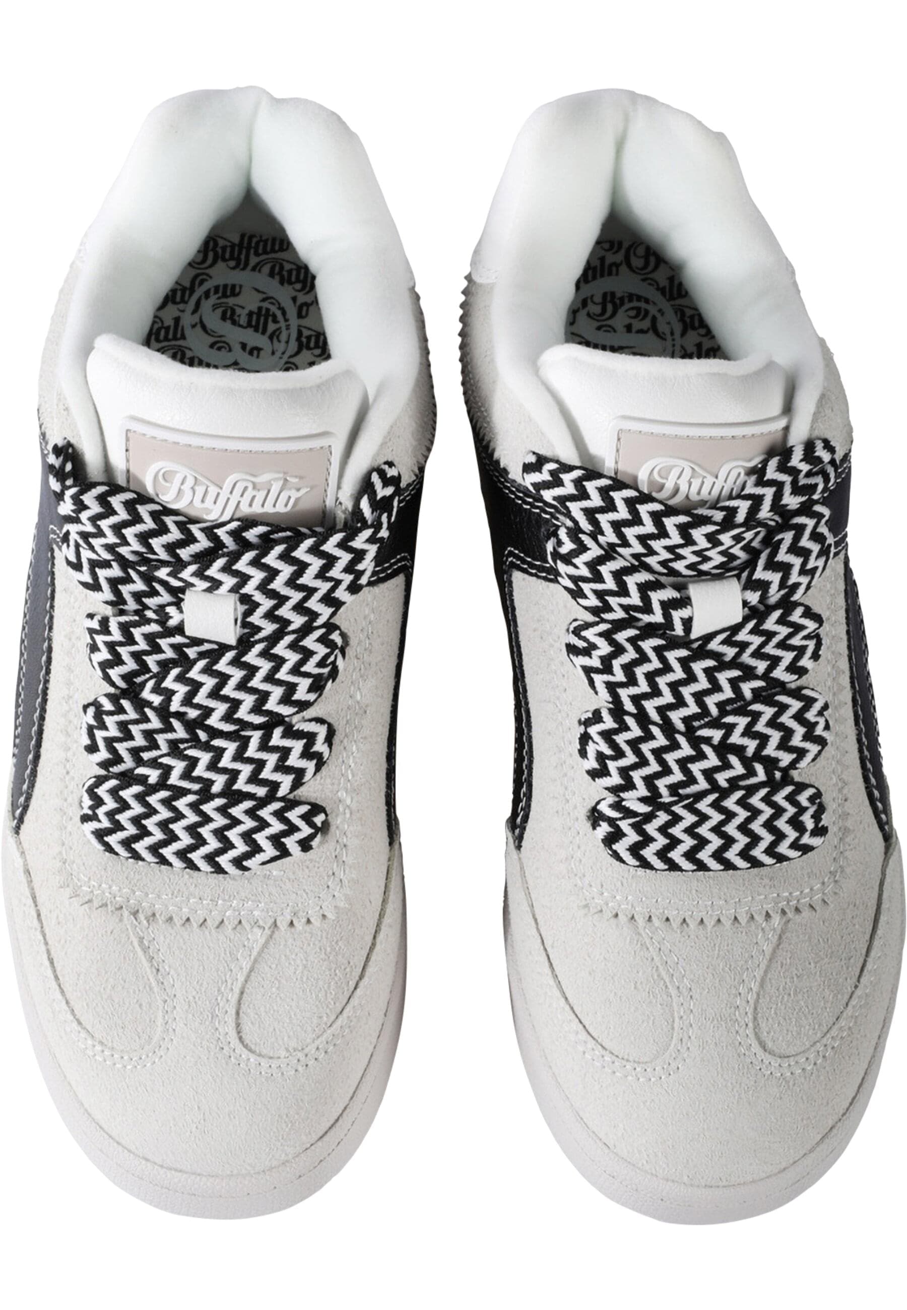 Trainingsschuh BUFFALO "Buffalo Liberty One - Vegansuede", Damen, Gr. 36, cream, schwarz, Polyester, unifarben, Schuhe