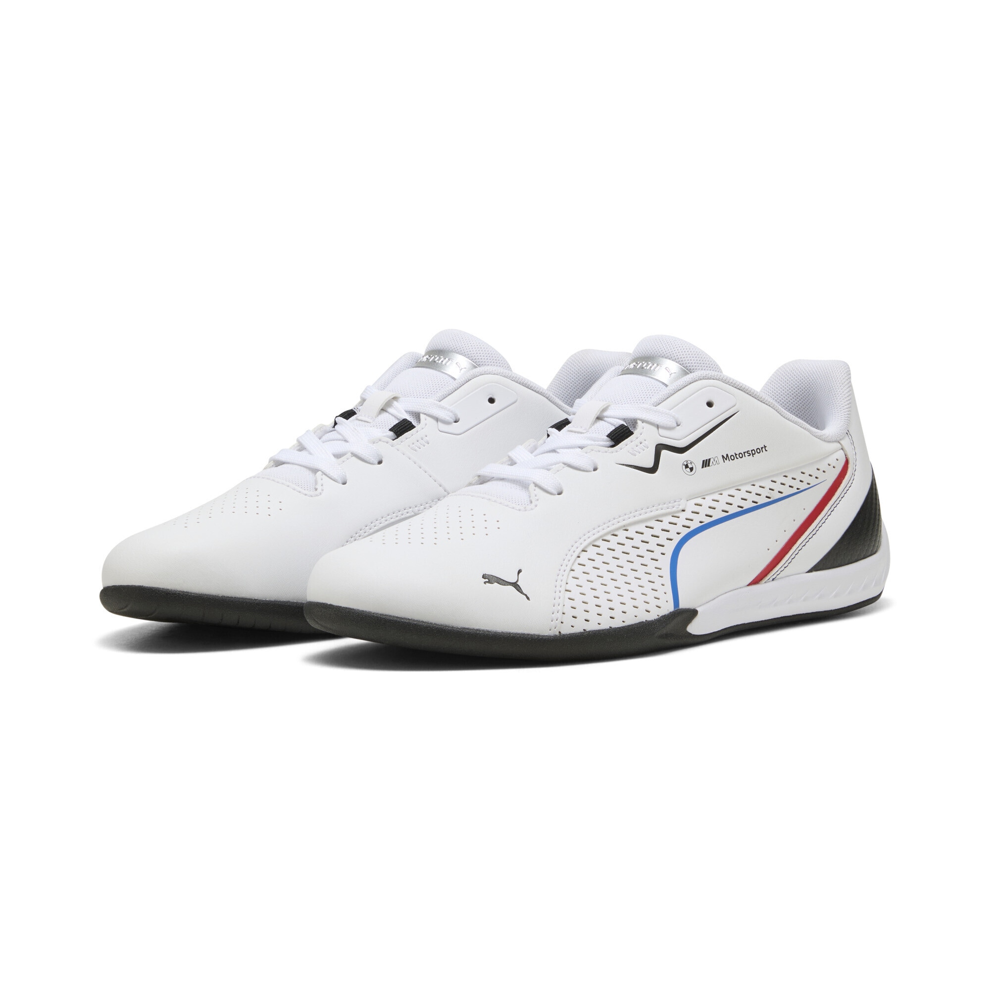 Sneaker PUMA "BMW M Motorsport Drift Cat 11 Sneakers Erwachsene", Damen, Gr. 40, weiß schwarz, Obermaterial: Synthetik, Textil, Leder; Futter: Textil; Innensohle: Textil; Laufsohle: Gummi, Schuhe Sneaker