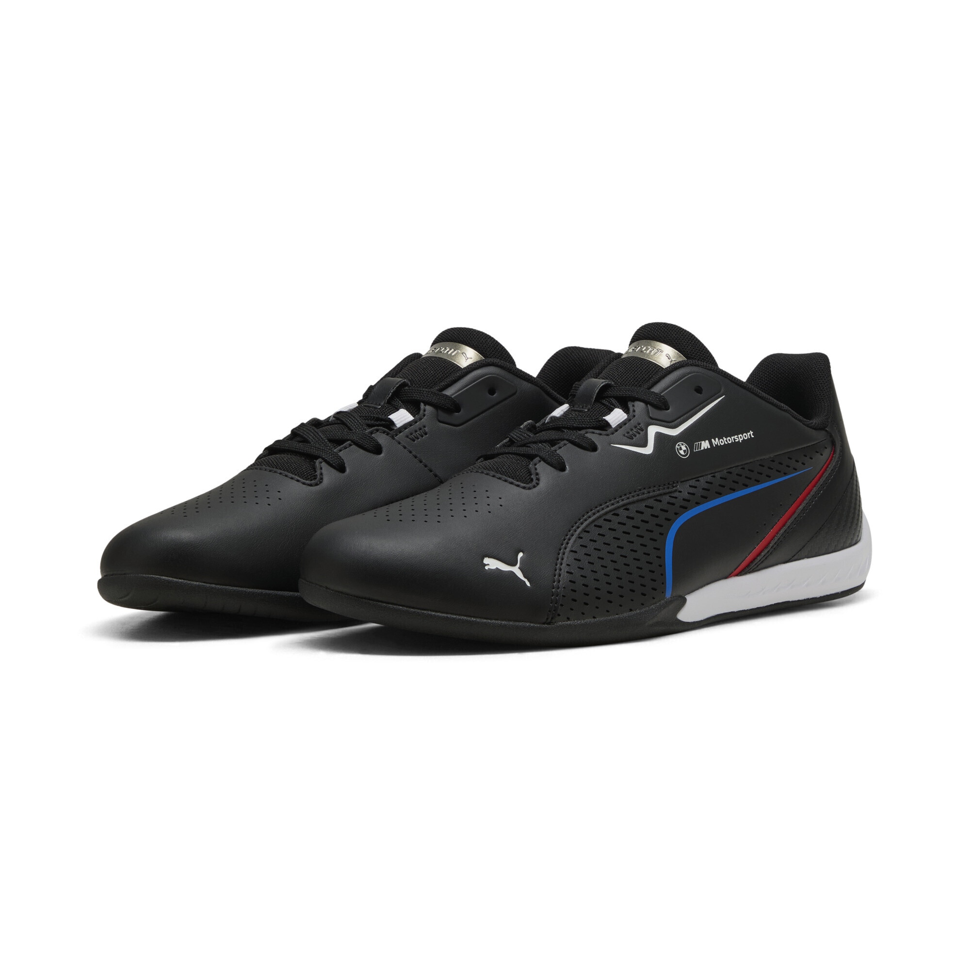 Sneaker PUMA "BMW M Motorsport Drift Cat 11 Sneakers Erwachsene", Damen, Gr. 47, schwarz, weiß, Obermaterial: Synthetik, Textil, Leder; Futter: Textil; Innensohle: Textil; Laufsohle: Gummi, Schuhe Sneaker