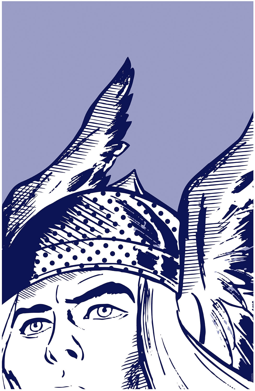 Bild KOMAR "The Mighty Thor", blau (farbe bild(er): blau), B:50cm H:70cm, Holz, Papier, Bilder, Bild, Wandbild zur Dekoration im Kinderzimmer - ohne Rahmen