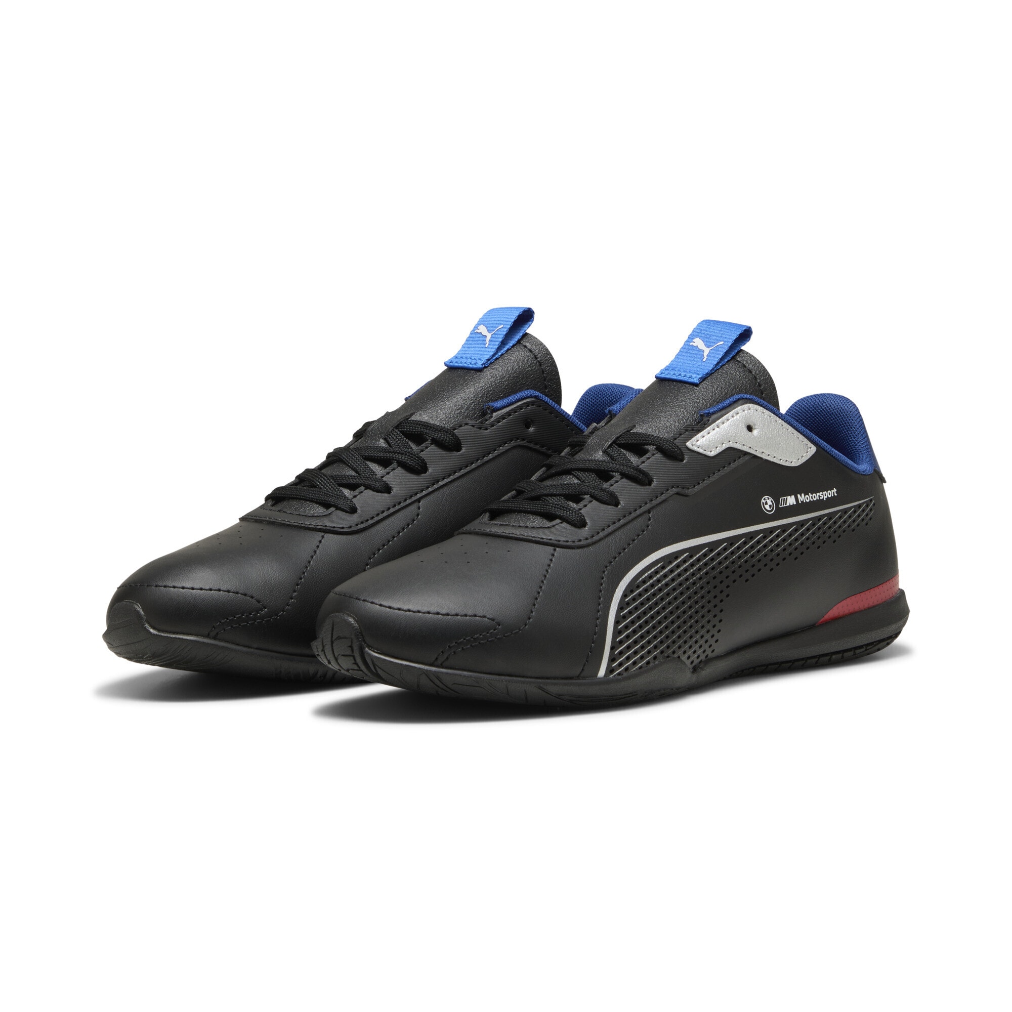 Sneaker PUMA "BMW M Motorsport Neo Cat 3.0 Sneakers Erwachsene", Damen, Gr. 47, schwarz silber metallic, Obermaterial: Synthetik, Textil; Futter: Textil; Innensohle: Textil; Laufsohle: Gummi, Schuhe Sneaker