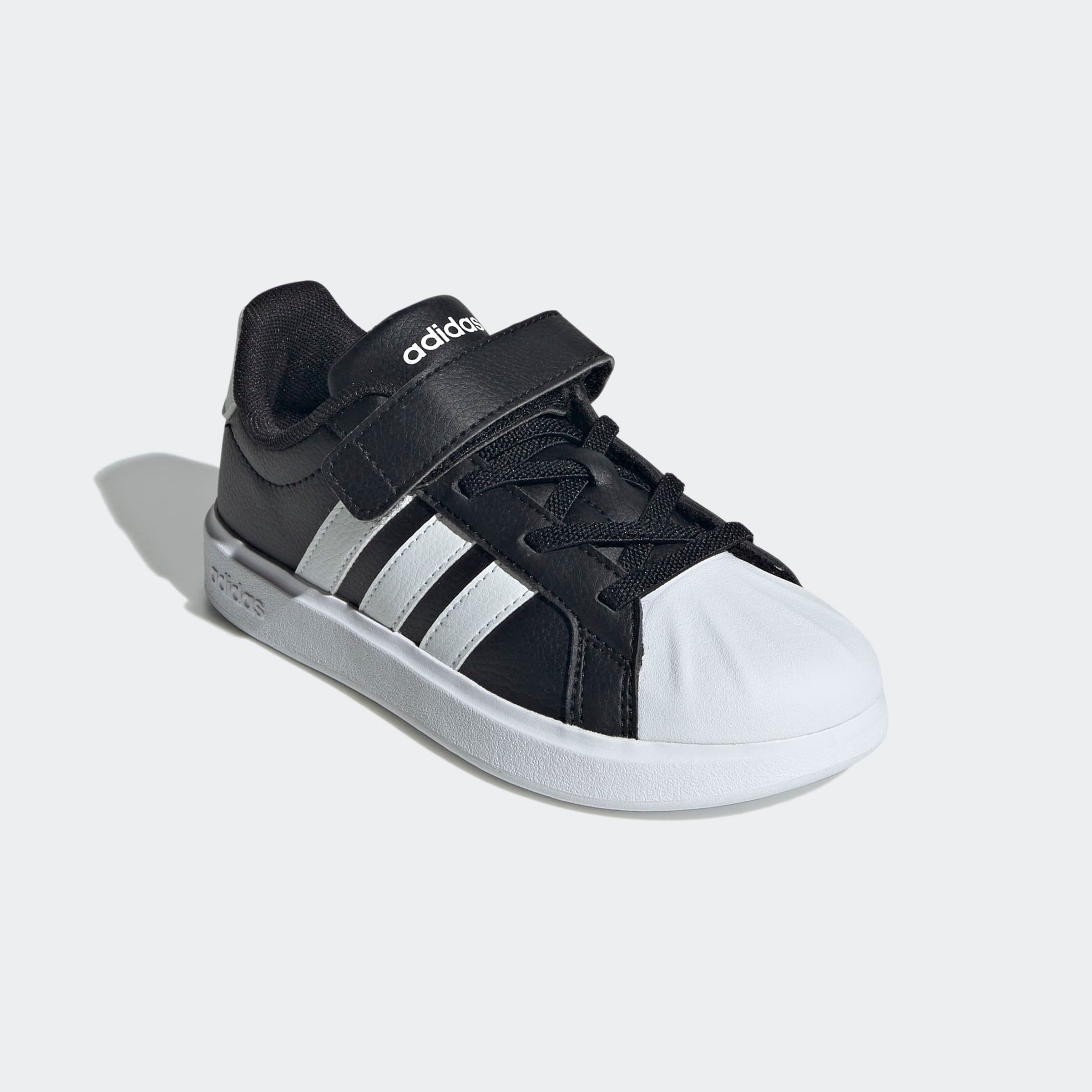 Sneaker ADIDAS SPORTSWEAR "STREETTALK", Damen, Gr. 34, core schwarz, cloud weiß, cloud weiß, Synthetik, Schuhe Sneaker, inspiriert vom Design des adidas superstar