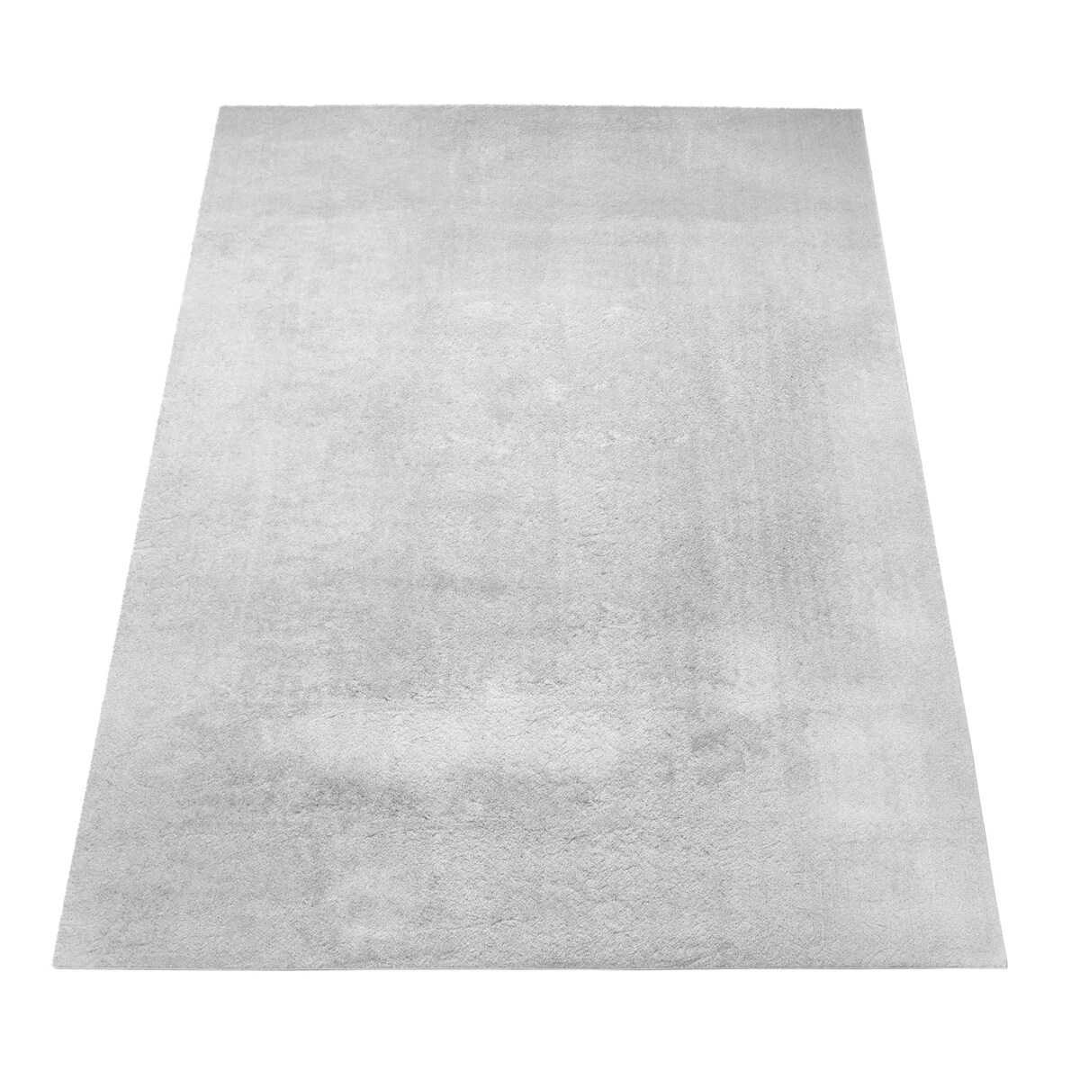 KADIMA DESIGN Teppich Kurzflor waschbar Unifarben Wohnzimmer schmutzabweisend Silber Rechteckig 200x280 | 100% Polyester | Florhöhe: 10 mm | pflegeleicht Image