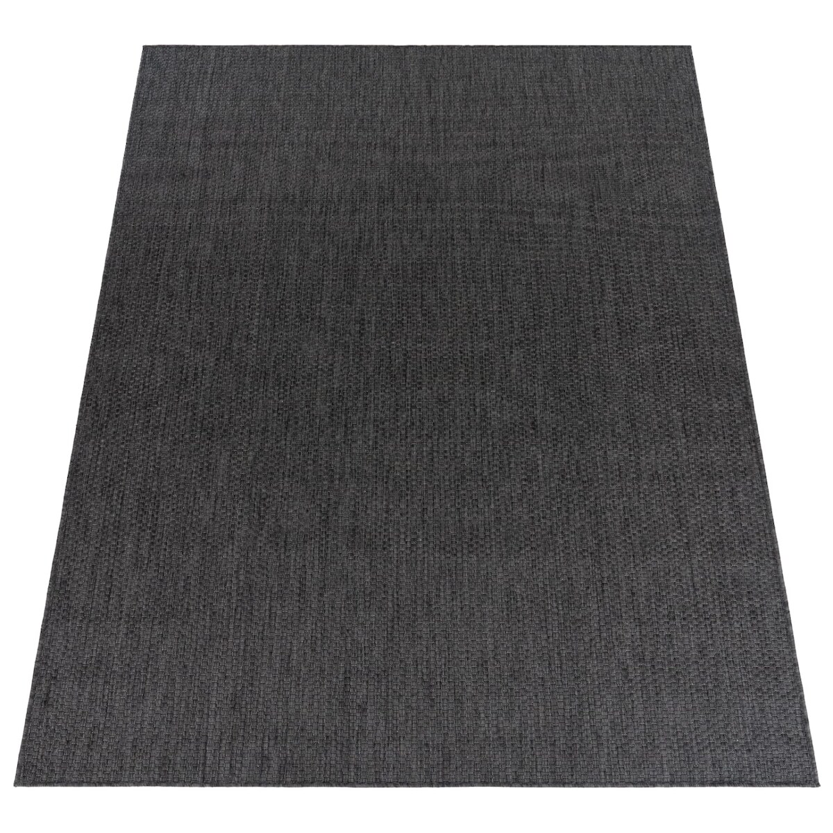 KADIMA DESIGN Teppich Kurzflor Unifarben Wohnzimmer schmutzabweisend Anthrazit Rechteckig 300x400 | 100% Polypropylen, Rücken aus Polypropylen | pflegeleicht Image