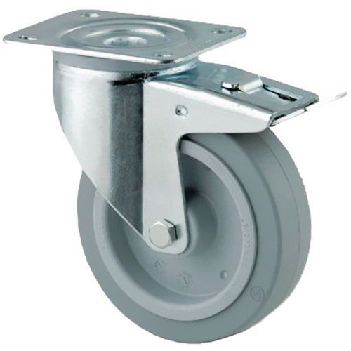 Roulette Pivotante Avec Frein Force:300 Kg H Ht:200 Mm - Tente
