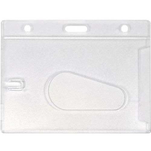 porte-badge dépoli pour 1 carte - horizontal - lot de 100