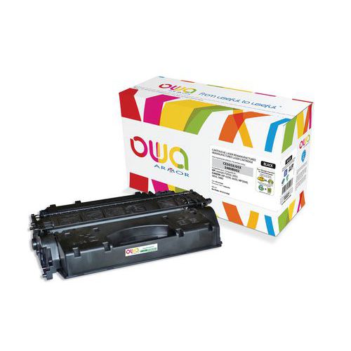 toner haute capacité compatible hp 55a black - owa
