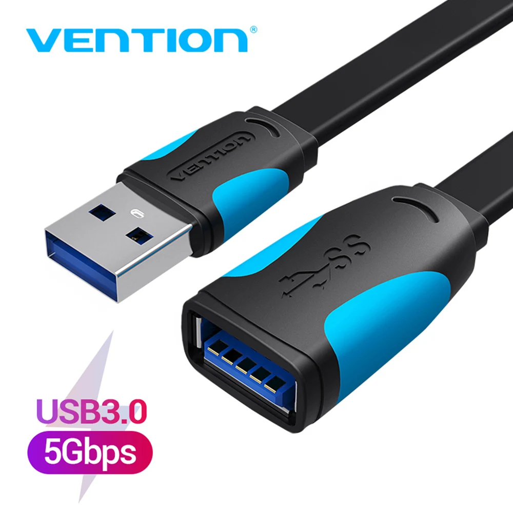 Vention USB 3.0-Verlängerungskabel, Stecker auf Buchse, Verlängerungskabel, schnelle Geschwindigkeit, USB 3.0-Kabel, erweitert, für Laptop, PC, USB 2.0-Verlängerung Image