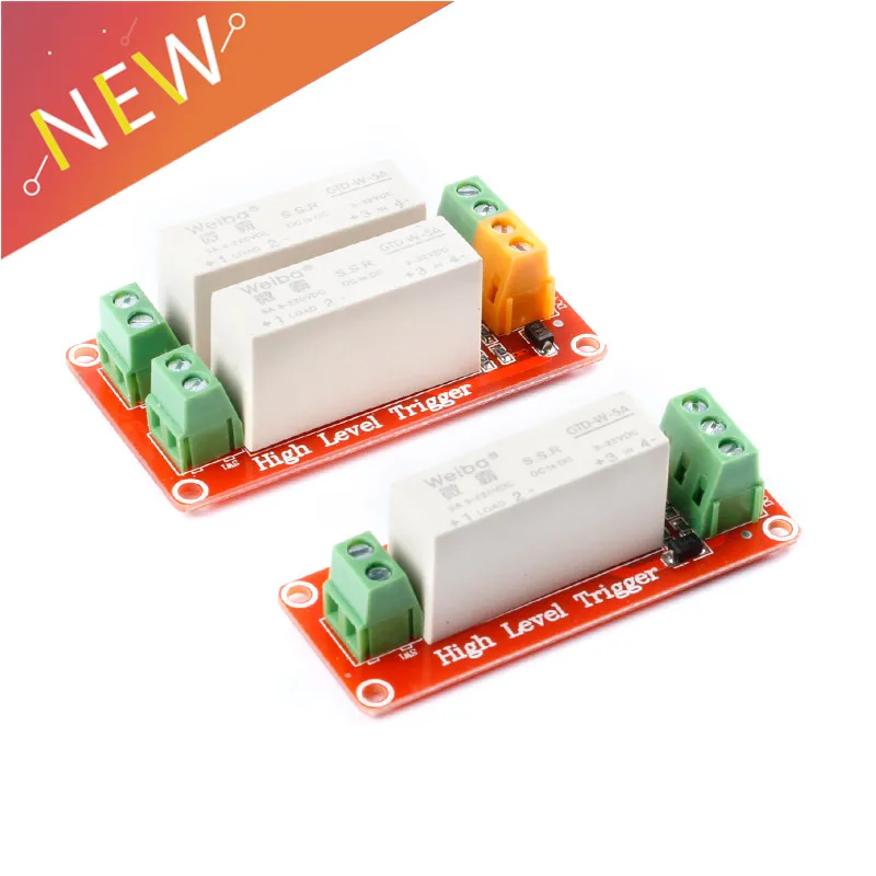 5A 1 2 Kanal Weg Relais Modul High Level Trigger DC Solid State Relais Module Control Board Single Phase Gerät elektrische Image