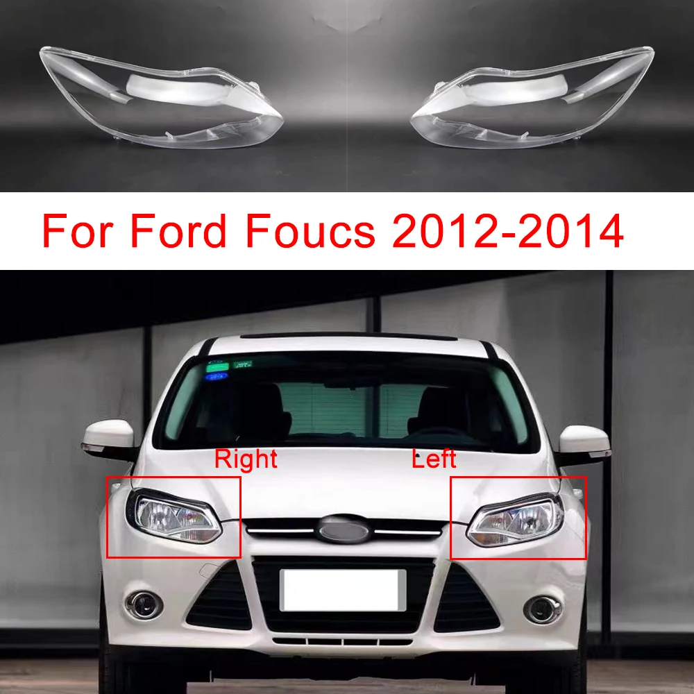 Für Ford Focus 2012-2014 Auto Front Scheinwerfer Abdeckung Objektiv Glas Scheinwerfer Transparent Schatten Lampenschirm Lampe Shell Masken