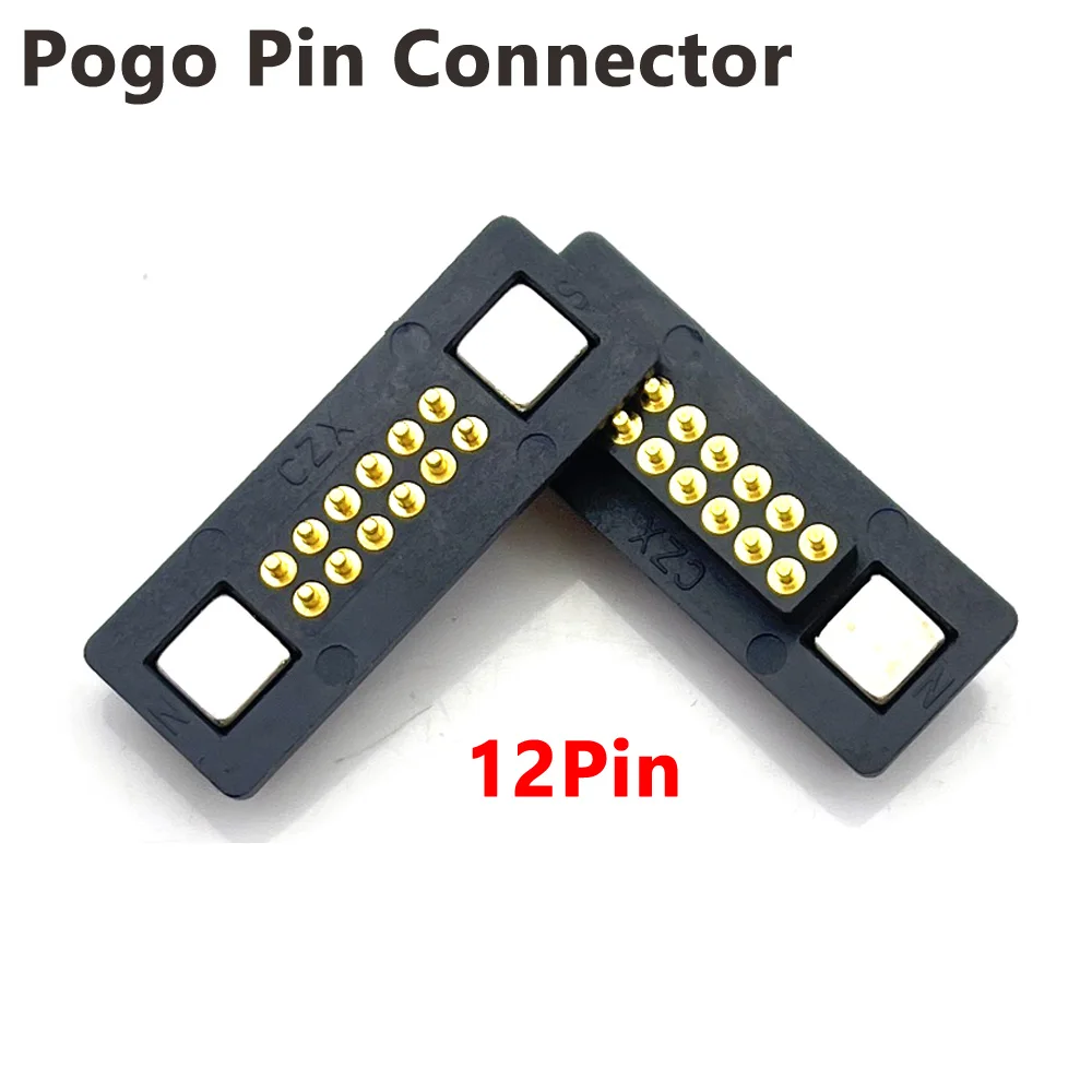 1 paar 6P 7P 8P 9P 10P 11P 12P 2A wasserdichte DC Magnetische Pogo pin Stecker Gefederte Männlich Weiblich Kontaktieren Streifen Image