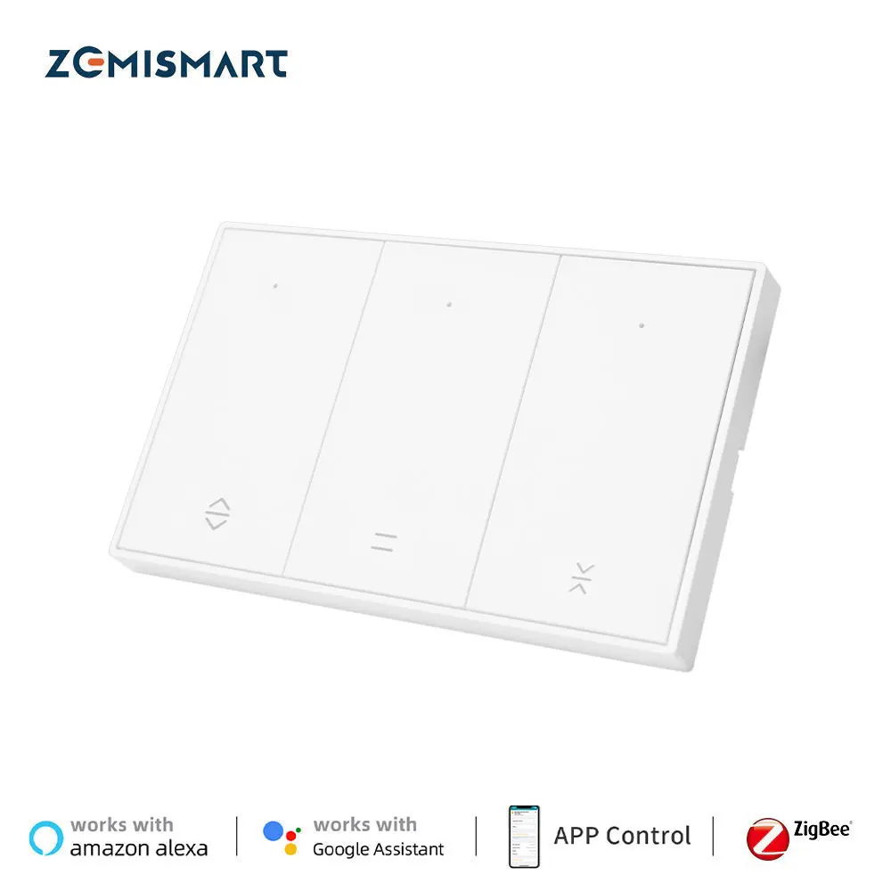 Zemismart Zigbee US AU Smart Vorhangschalter für elektrisch motorisierten Rollladen, funktioniert mit Tuya Alexa Google Home Image