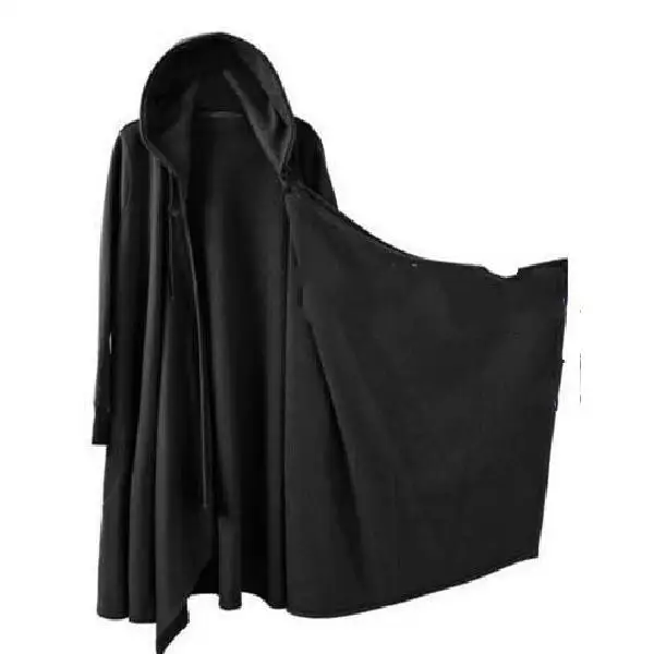Arens koreanische Mode Herren Punk-Stil schwarz Hoodie Hip Hop lange Strickjacke Gothic Kapuze Sweatshirts Cape Umhang