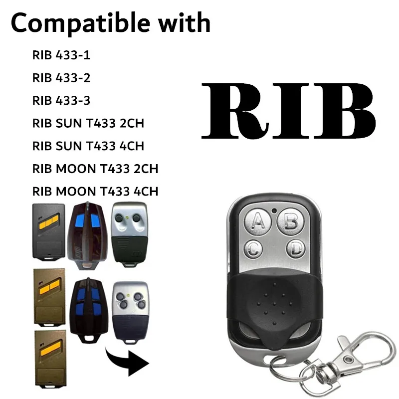 RIB SUN T433-2CH RIB SUN T433-4CH Garagentor-Fernbedienung Torsteuerung RIB Fernbedienung Garage Festcode-Fernbedienung Image
