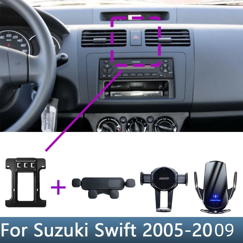 Für Suzuki Swift 2005 2006 2007 2008 2009 Auto Telefon Halter Spezielle Feste Halterung Basis Drahtlose Lade Innen Zubehör Image
