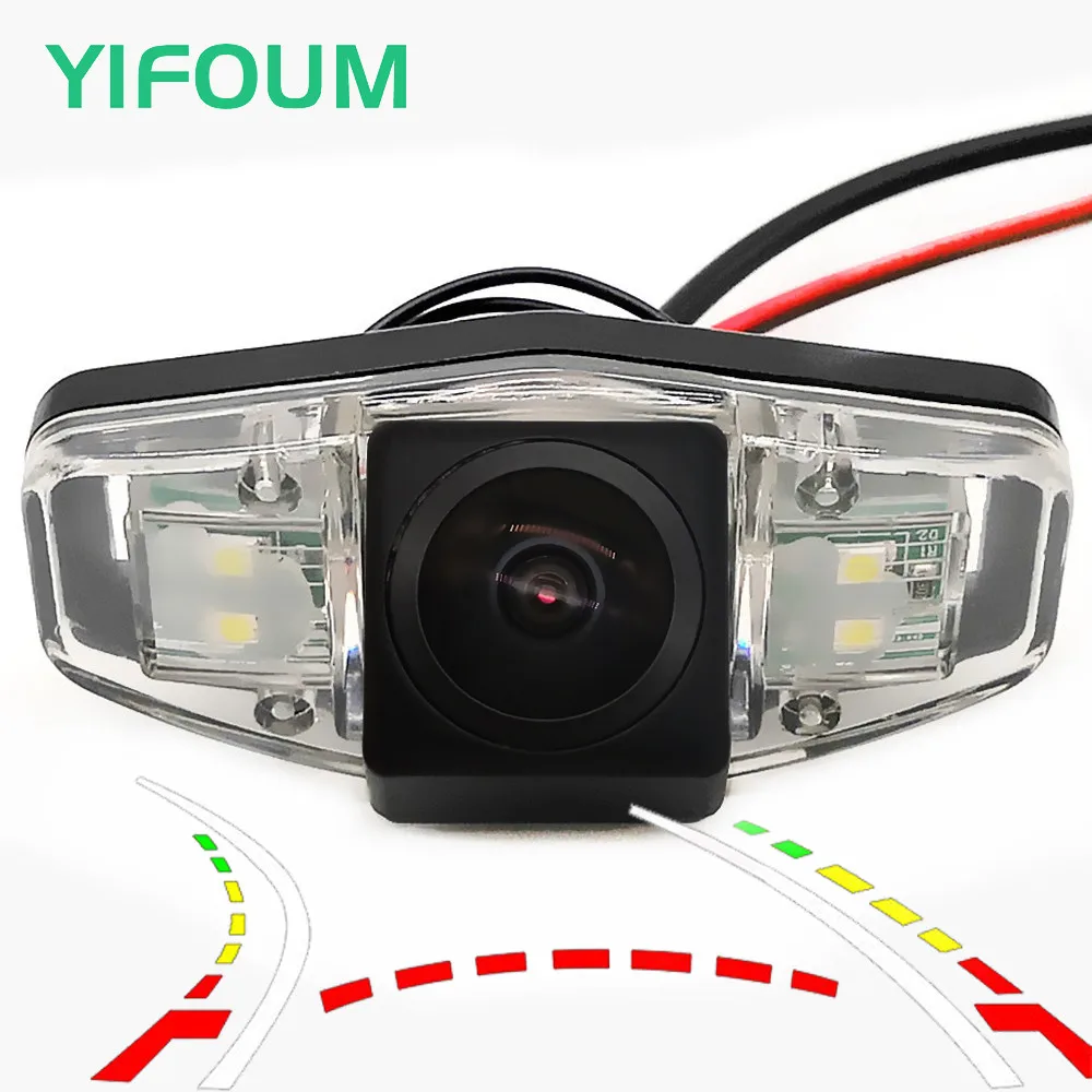 AHD Fisheye 12LED Dynamische Flugbahn Auto Rückansicht Drahtlose Kamera Für Honda Pilot Accord Civic EK FD Odyssey Acura TSX Image