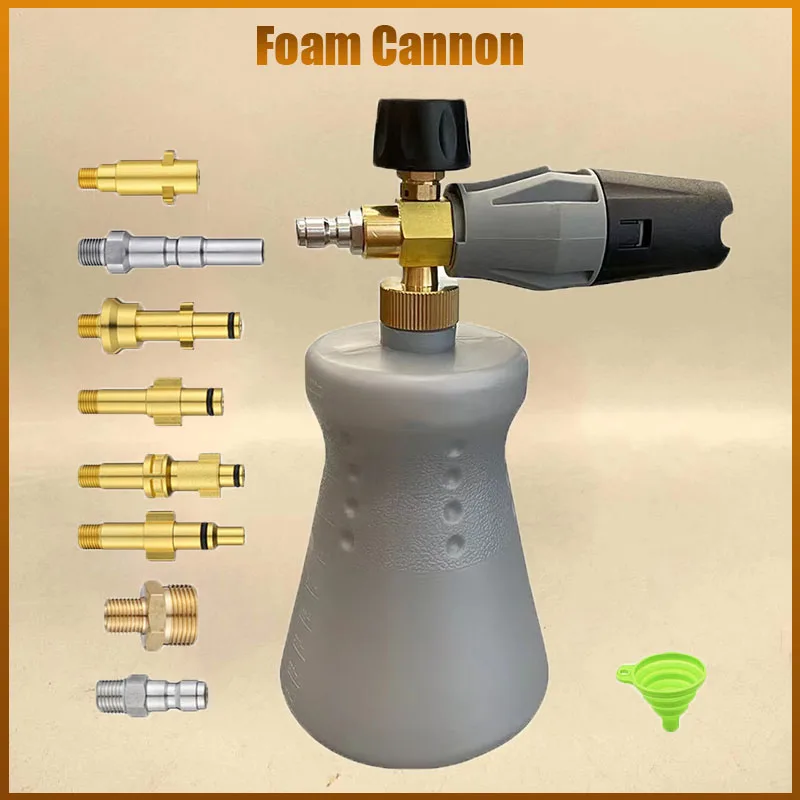 1l großkalibriger Schaum generator Schaum kessel Auto wasch schaum lanze Spezial düsen druck reiniger für Karcher/Nilfisk Image