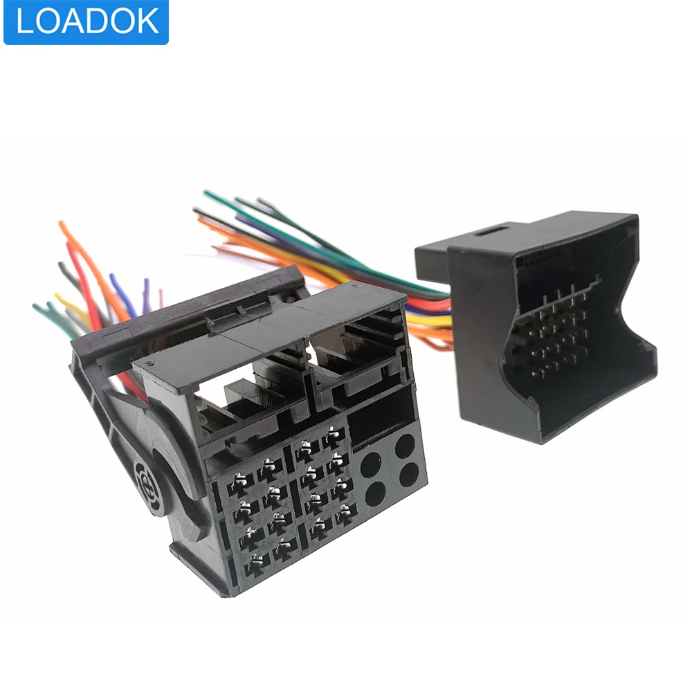 Universal Auto Stereo Radio Männlich-weibliche ISO Kabelbaum QuadLock Adapter Kabel Für Opel Volkswagen Audi Renault Für Benz Ford Image