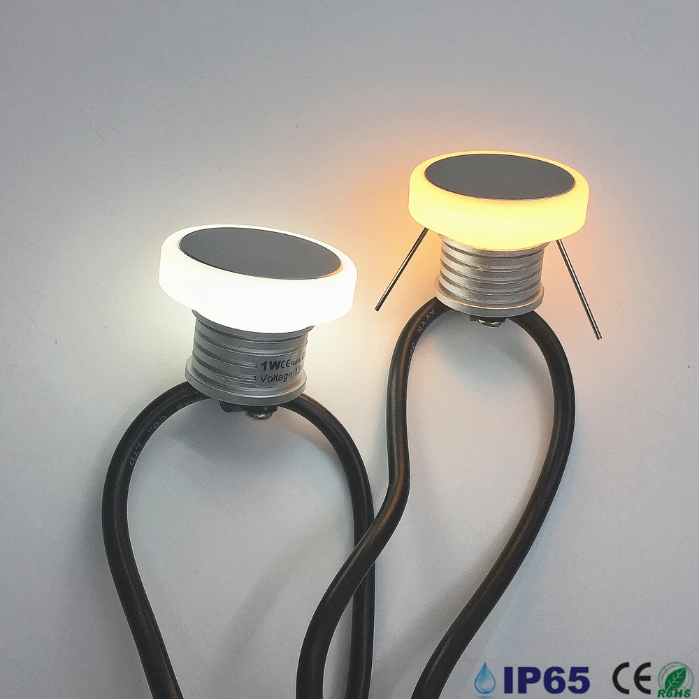 1W LED-Einbau-LED-Wandleuchte für den Innen- und Außenbereich, Treppenhausleuchte, 12V-Stufenleuchte, IP65, wasserdicht, für Flur, Garten, Wandbeleuchtung