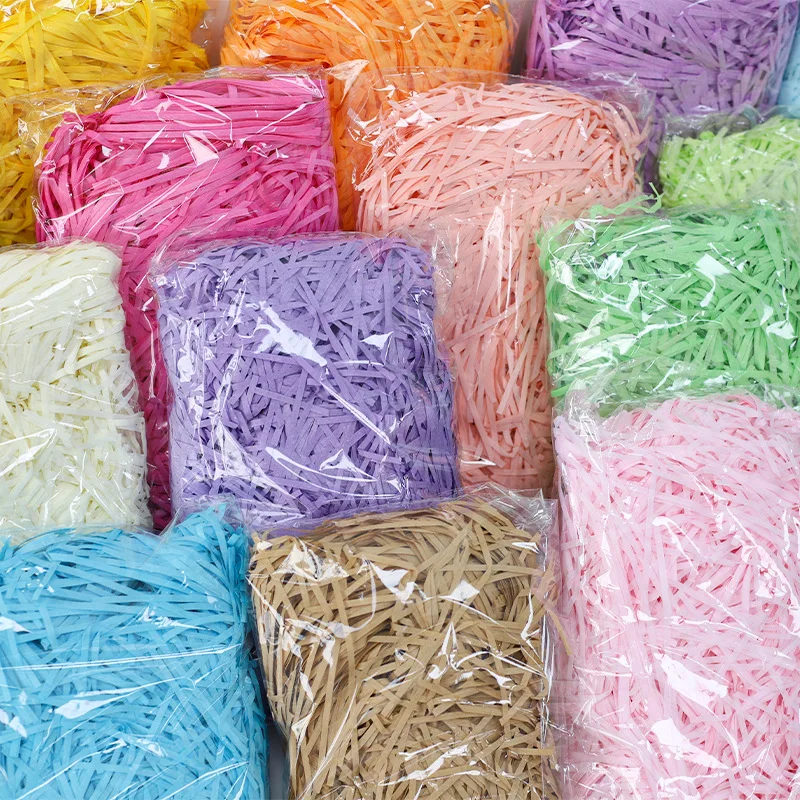 20/50 g glitzernder Bastpapier-Füllstoff zum Verpacken und leeren Korb und für Weihnachtsverpackungen, Geschenkkorb, Verpackungsfüllung Image