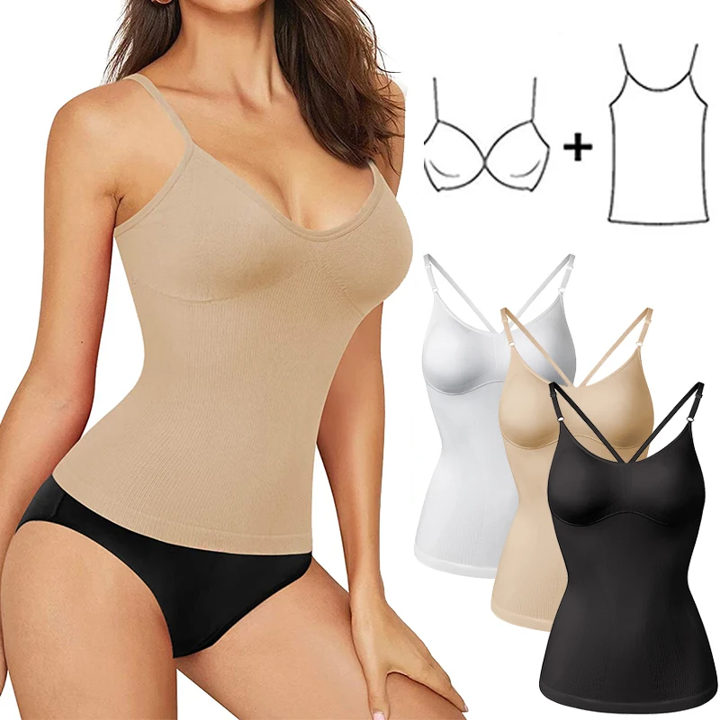 Camisole Shapewear Tops für Frauen Bauchkontrolle Tank Shaping Nahtfreier Body Shaper Abnehmen Cami Taillentrainer Weste Korsetts Image