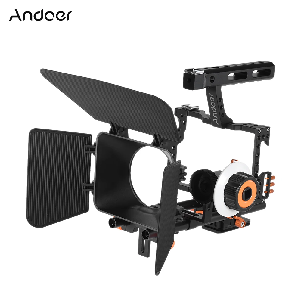 Andoer c500 kamera camcorder video cage rig kit matte box folgen fokus griff griff für sony a7iv/a7s/a7/a7r ildc kamera Image