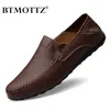 Echtes Leder Herren Schuhe Casual Luxus Marke Weiche Männer Loafer Mokassins Atmungsaktive Slip auf Männliche Boot Schuhe Plus Größe 37-47