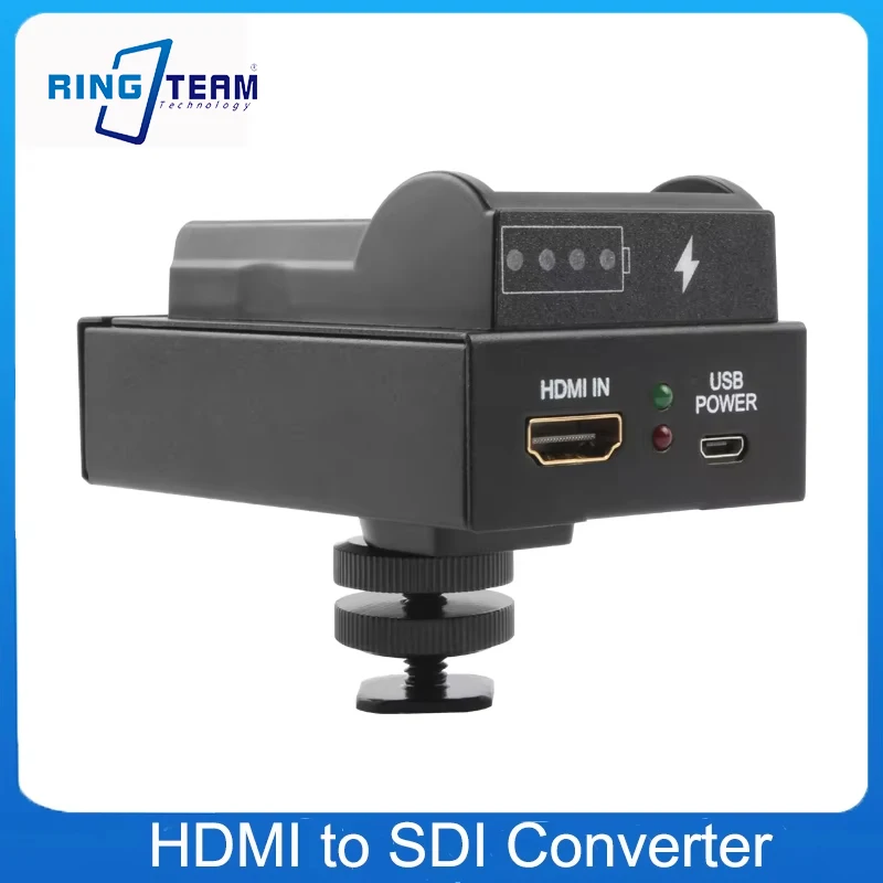 HDMI SDI Bidirektionaler Konverter-Adapter NP-F Batteriehalterung für DSLR-Kamera, Videomonitor, Live-Streaming-Übertragung Image