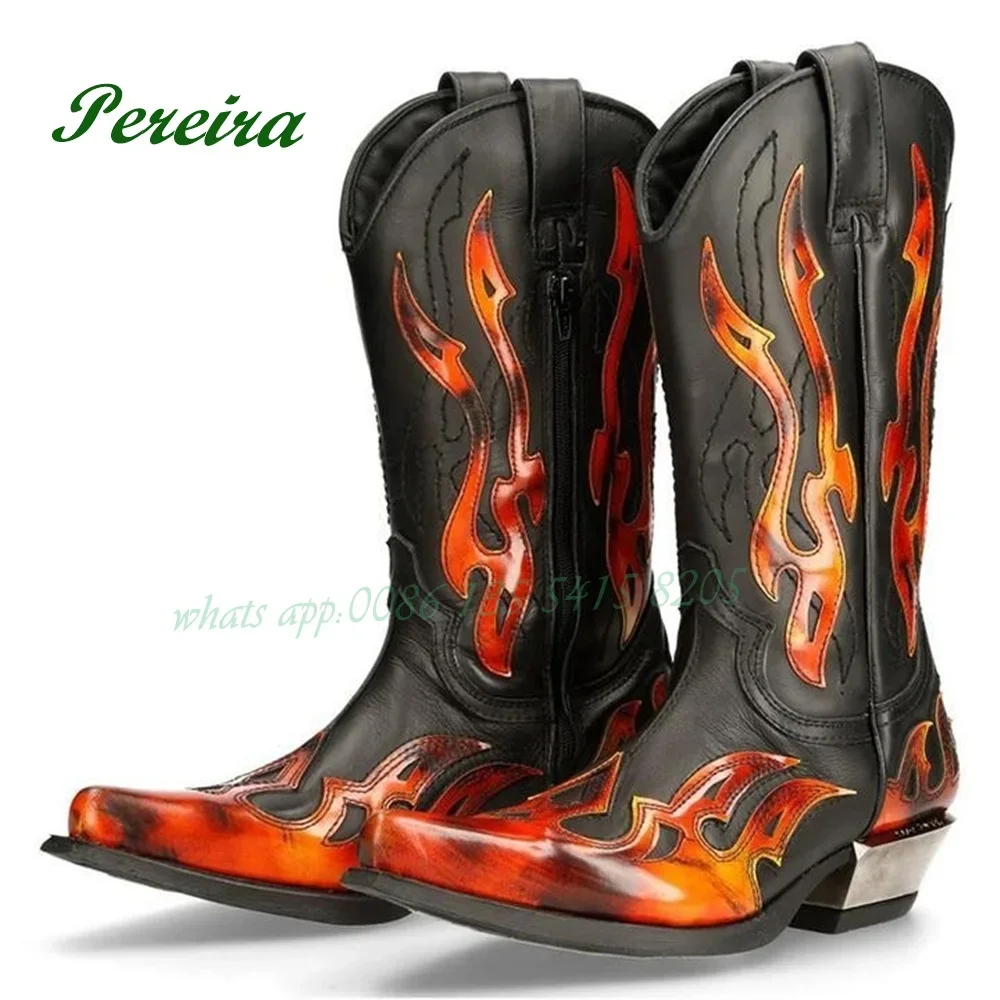 Feuer-wie Gladiator Männer Stiefel Runde Kappe Kniehohe Stiefel Chelsea Stiefel Patchwork Slip Auf 2023 Neue Casual Schuhe leder Partei