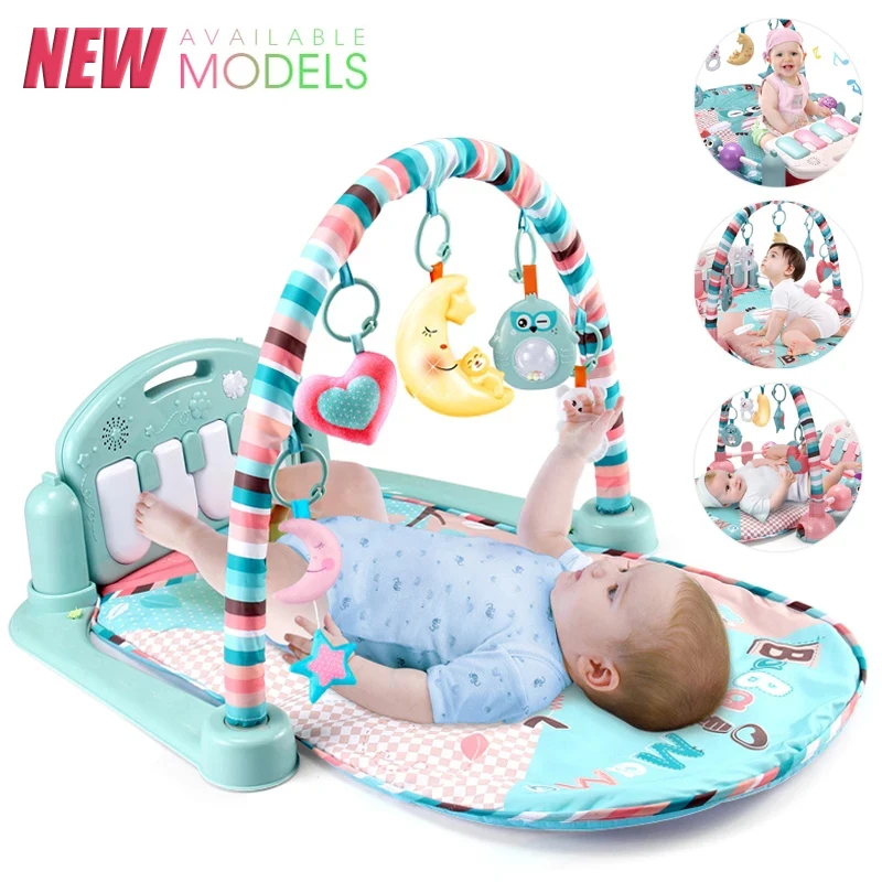 Baby Fitness Stand Musik Spielen Gym Aktivität Spielzeug Neugeborenen Klavier Krabbeln Decke Pedal Spiel Pad Frühen Bildung 0-36 monate Geschenke Image