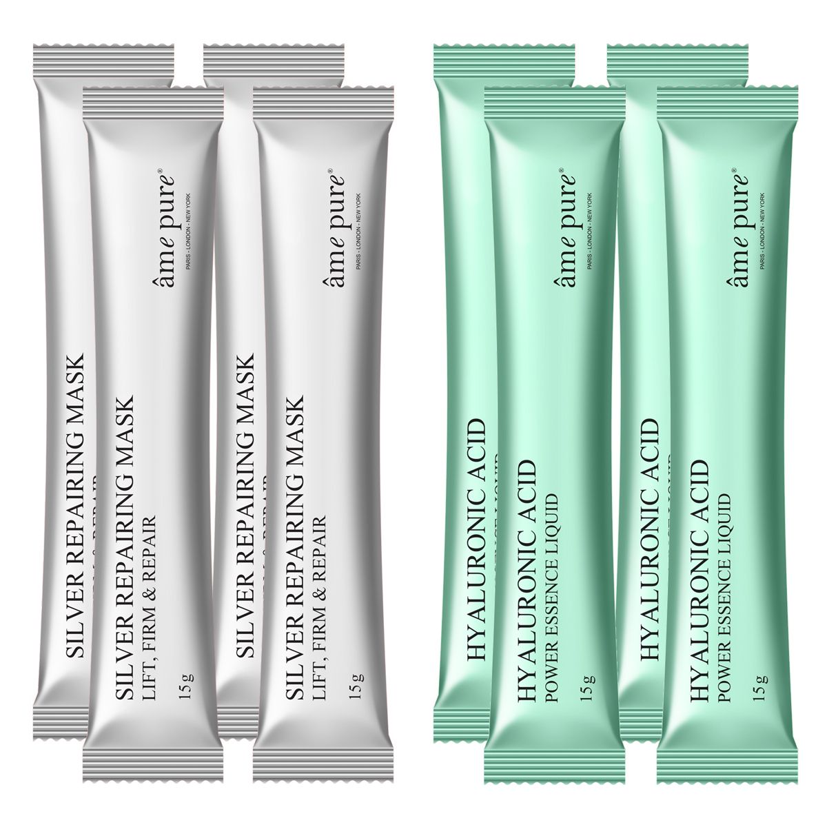 âme pure Jelly Glow Rubber Mask Argento - Set Maschere Viso 4 pz St