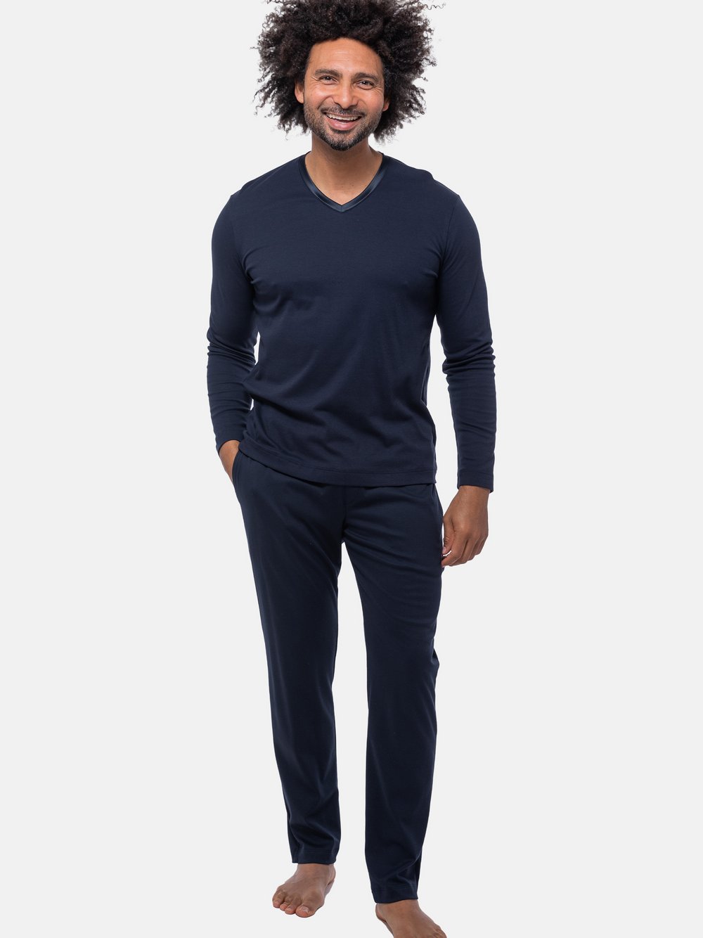 Mey Schlafanzug Herren blau, S Image