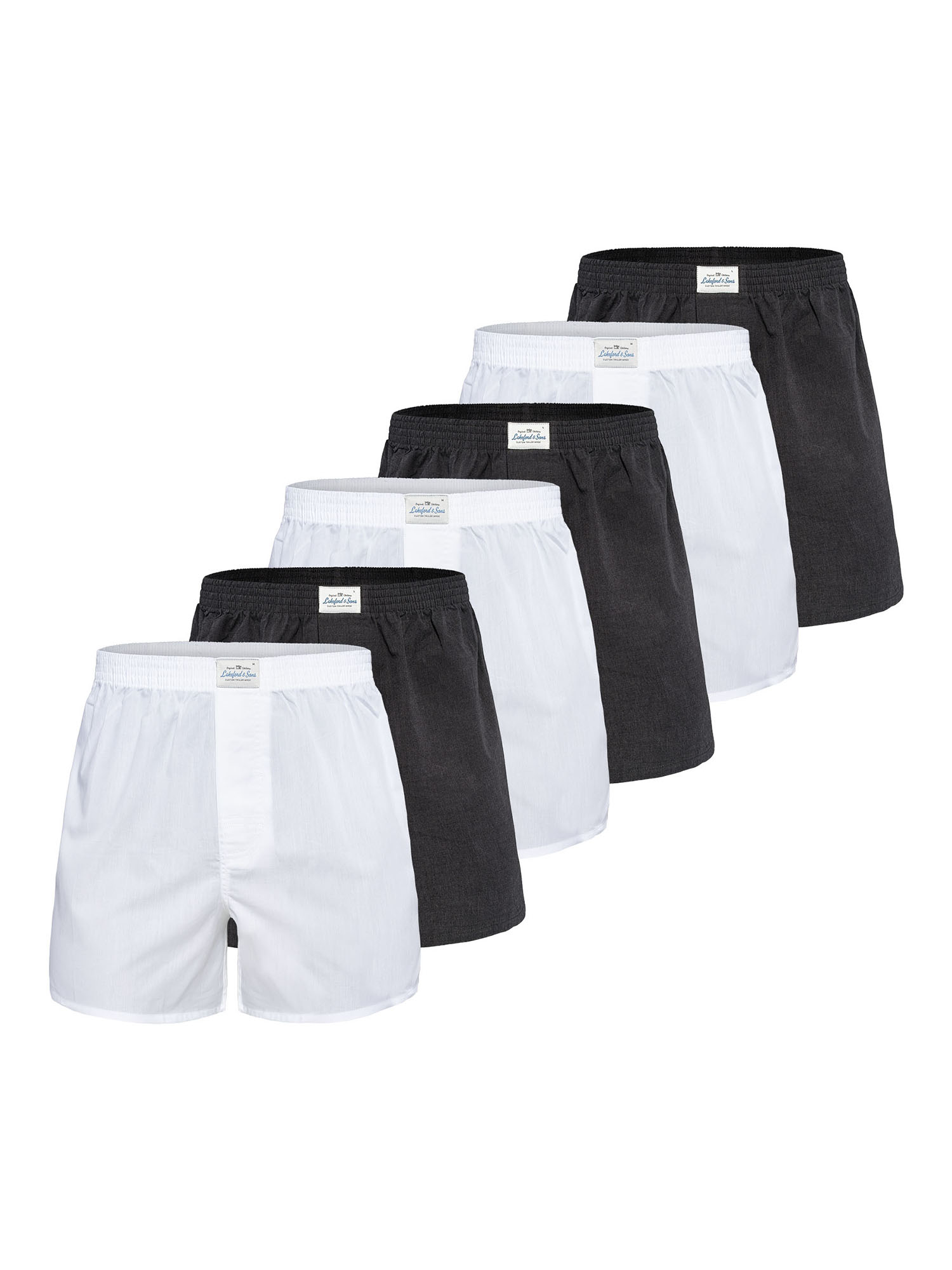 Lakeford & Sons Herren Boxer American Boxershorts Herren 6-Pack in klassischen DesignsBoxershorts, Unterhose, Boxerbriefs Image