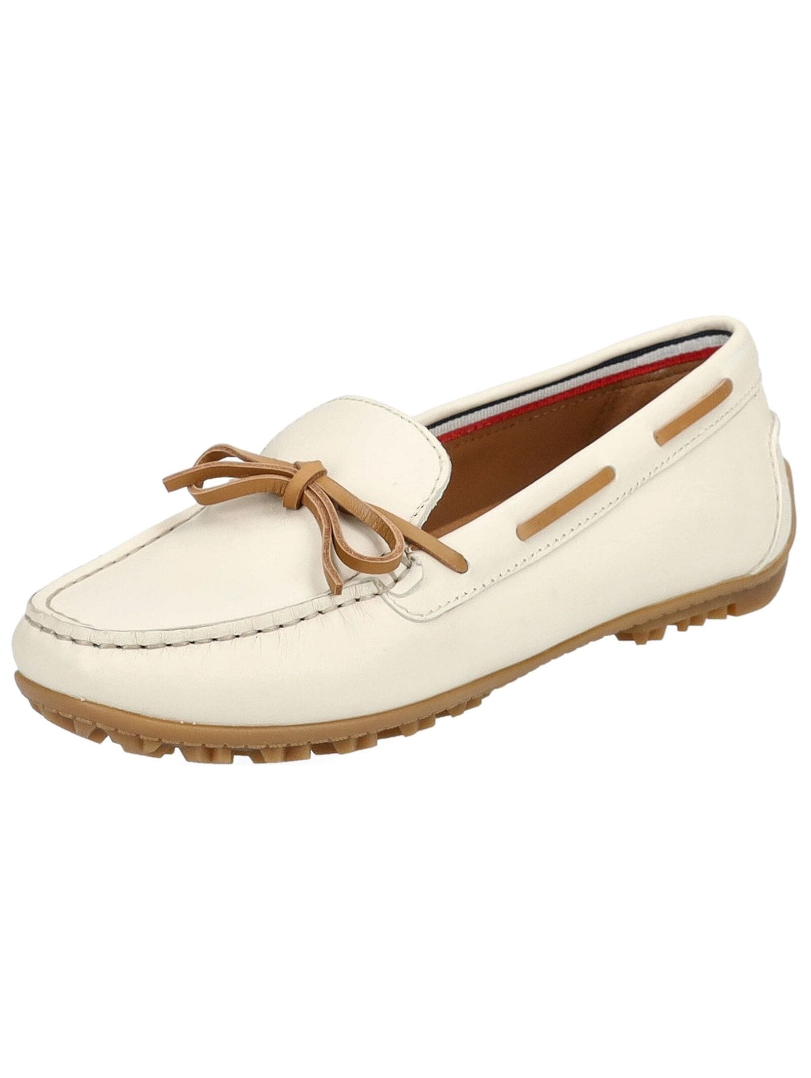 Mokassin GEOX "Geox Mokassin Leder", Damen, Gr. 39, braun (beige, braun), Leder, Schuhe Mokassin