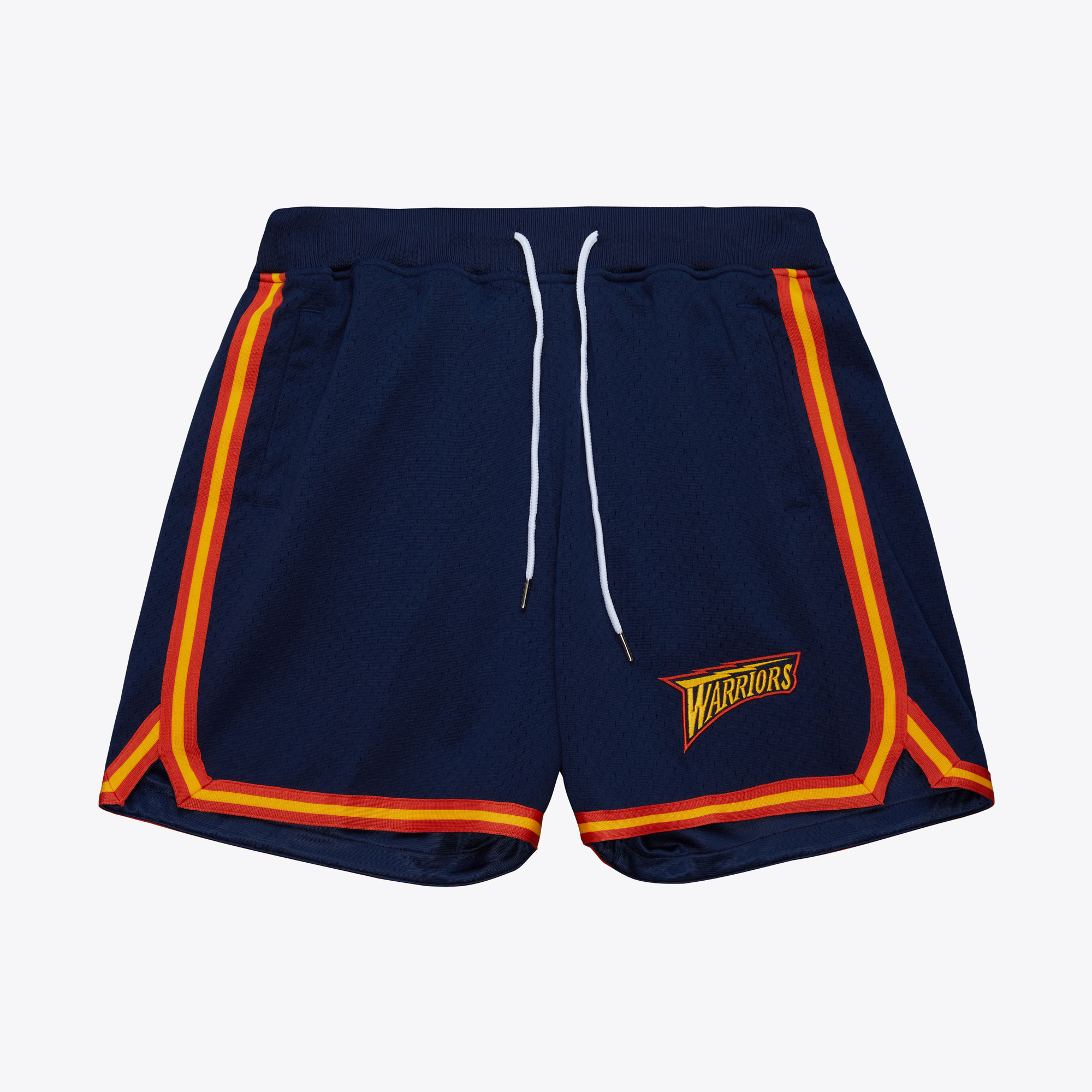 Golden State Warriors Mitchell & Ness – Logo-Over-Game-Day-Shorts Image