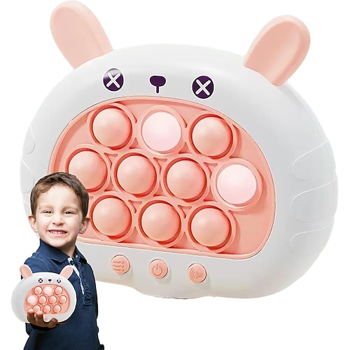 Bambini, gioco sensoriale portatile con bolle che scoppiano velocemente, giocattoli, console di gioco portatile con luci e scoppi rapidi per ragazzi e ragazze, compleanno per bambini e adulti