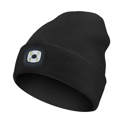 Cappello in Maglia Musicale Bluetooth Wireless Nuovo Cappello Luminoso LED all'aperto Cappello Wireless Bluetooth con Luci e Auricolari Integrati Ricaricabile USB Alimentazione Batteria 1.5-3W Regalo