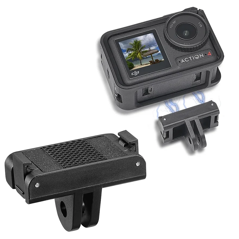 Magnetischer Zwei-Klauen-Adapter, 1/4 Gewinde, Universal-Anschluss für DJI Action 4/DJI Action 3/DJI Action 5 Pro Kamera-Adapter-Zubehör Image