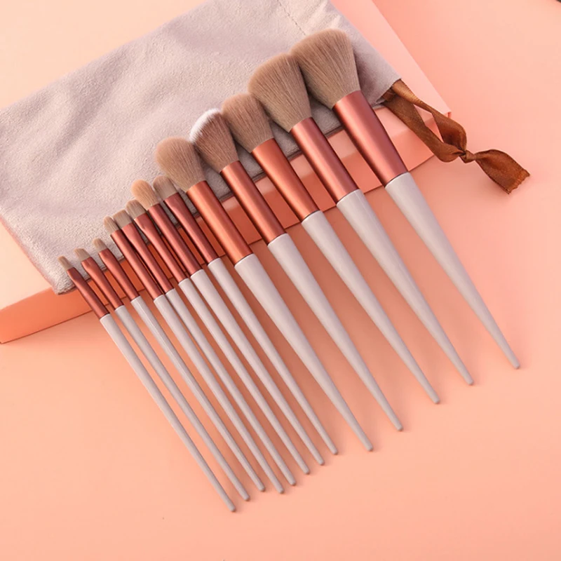 13/8Pcs Weichen, Flauschigen Make-Up Pinsel Set für kosmetik Foundation Erröten Pulver Lidschatten Kabuki Blending Make-Up pinsel schönheit Werkzeuge Image