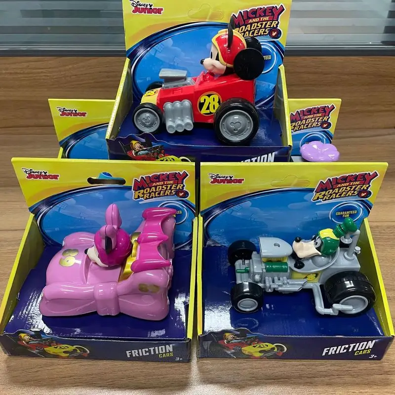 Disney Kinder-Cartoon-Spielzeugauto, Mickey Mouse, Clubhaus, Trägheitsunterstützung, kleines Push-Back-Fahrzeug für Babys, Spielspielzeug und Hobbys Image