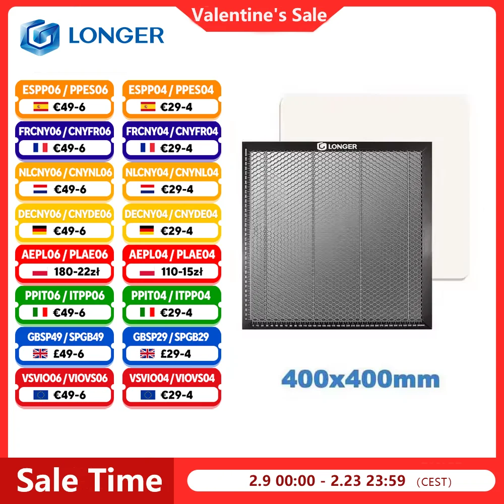 LANGER 440*440*22mm Laser Graveur Waben Panel Arbeitstisch Ganzmetall Stahl Panel Board Plattform für Laser Graveur Engravi Image