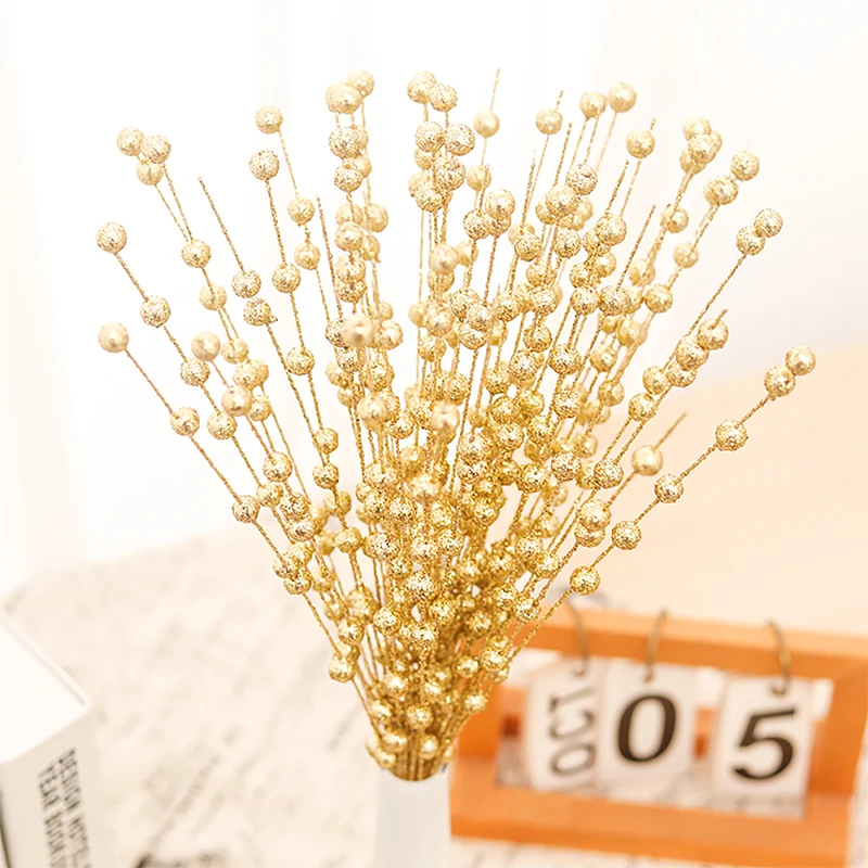 1pc Glitter Weihnachten Beere Künstliche Schaum Blumen Weihnachten Baum Dekor für Home Hochzeit Decor DIY Kranz Zubehör Image