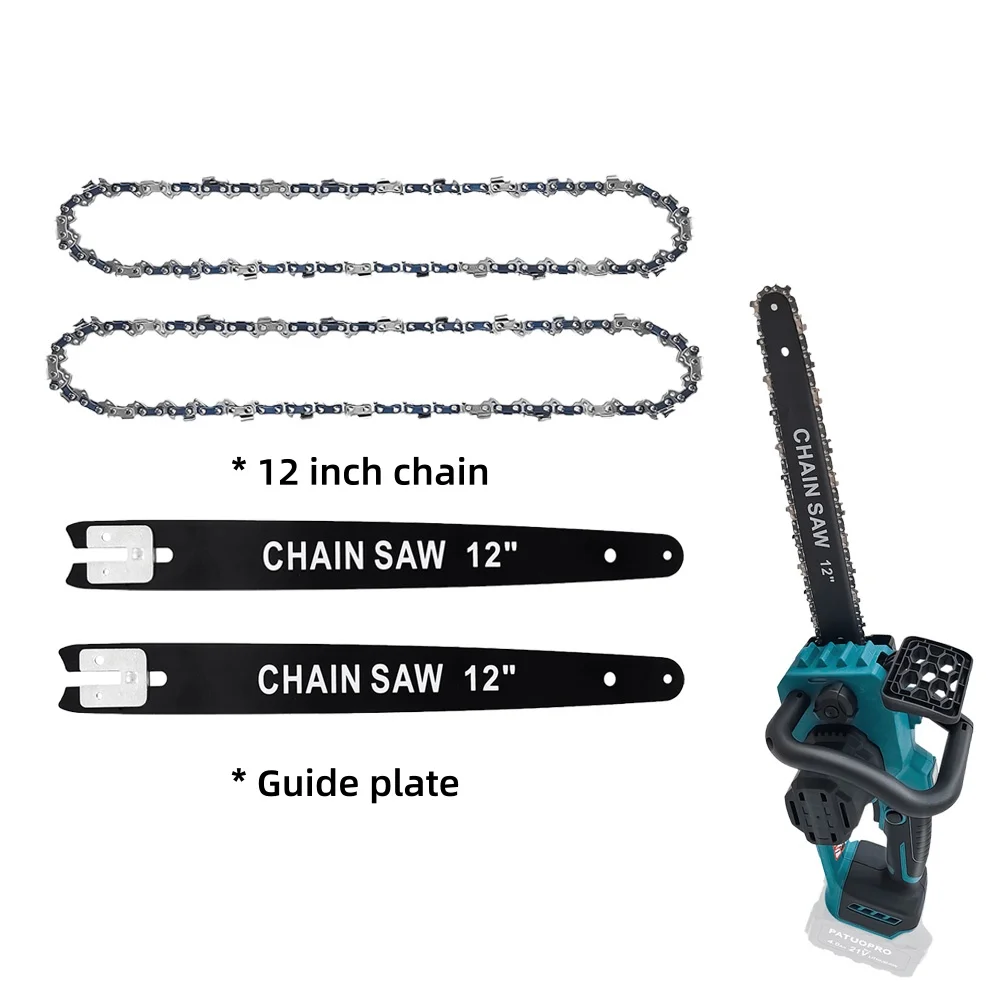 Patuopro 12 Zoll Kettensägenketten & Führungsschienen-Set 1/4 LP 61 Antriebsglieder Original Ersatz Kettensägenkette Werkzeugteile Image