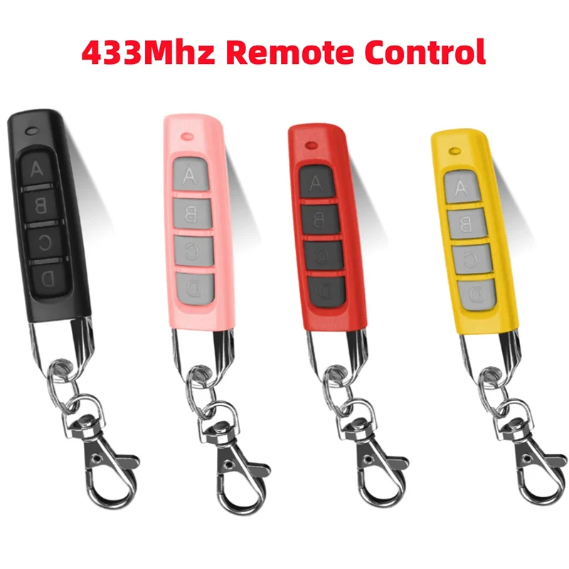 433 MHz Drahtlose Fernbedienung Elektrische Garage Tor Türöffner Controller Lernen 4 Tasten Code Duplizierer Klonen Auto Schlüssel Image