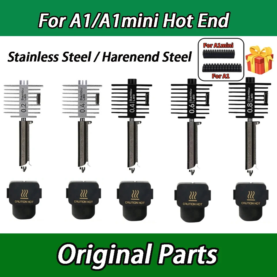 Original Hotend-Kit A2L für Bambu Lab A2L A1/A1 Mini, schnelles Hotend-Set, 0,2/0,4/0,6/0,8 mm, gehärteter Stahl, 3D-Druckerteil Image